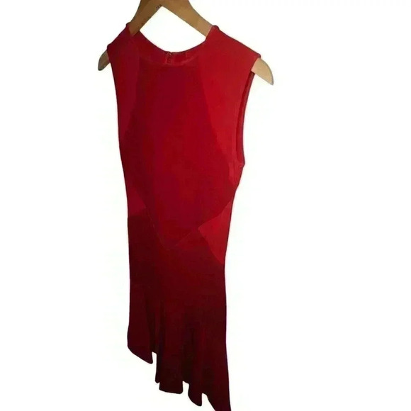 STELLA MCCARTNEY Paneled Sleeveless Dress in Red Size 40 - Picture 2 of 14